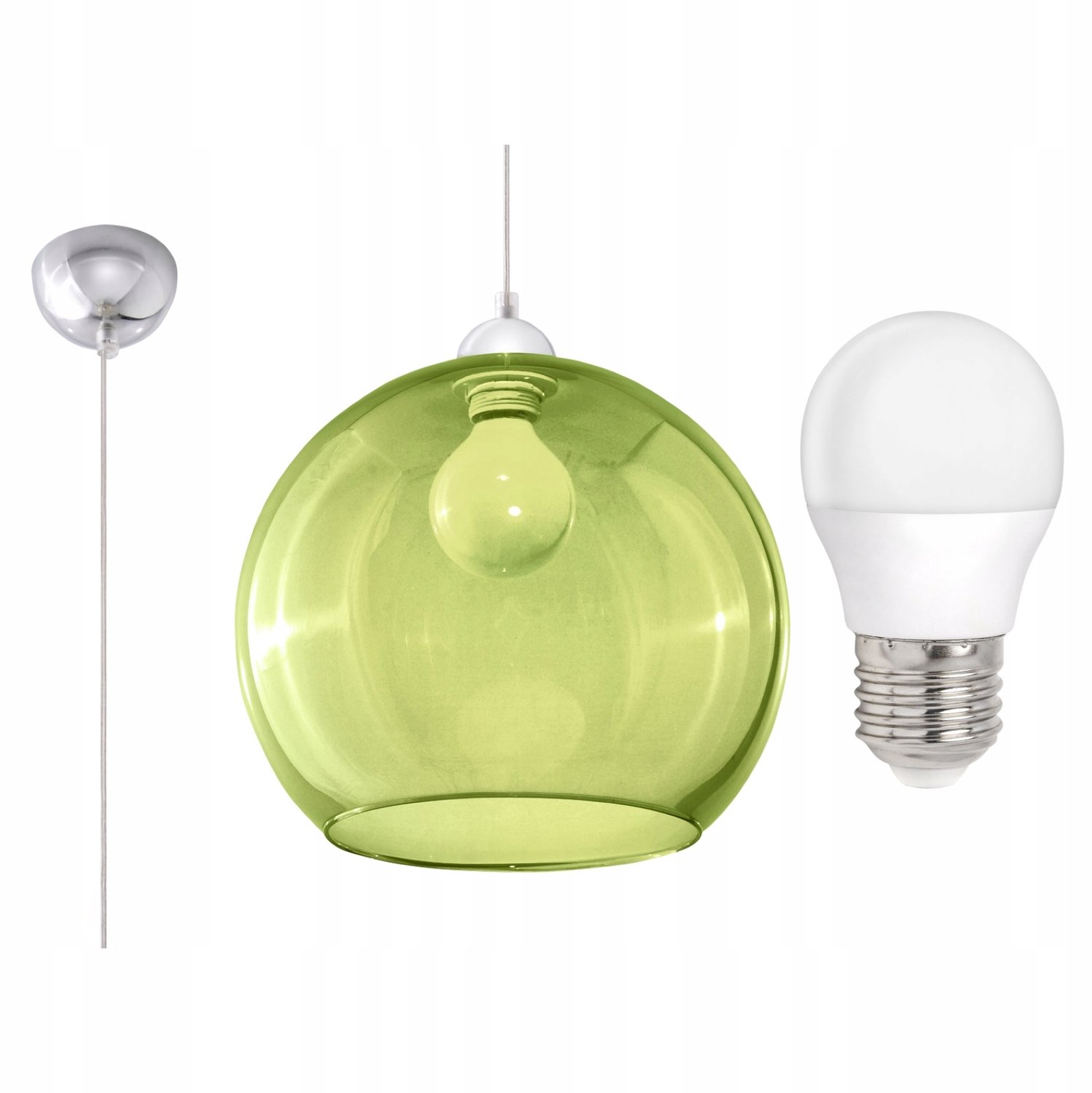 DREMO Hanglamp Groene Glazen Bol - Moderne Decoratieve Verlichting