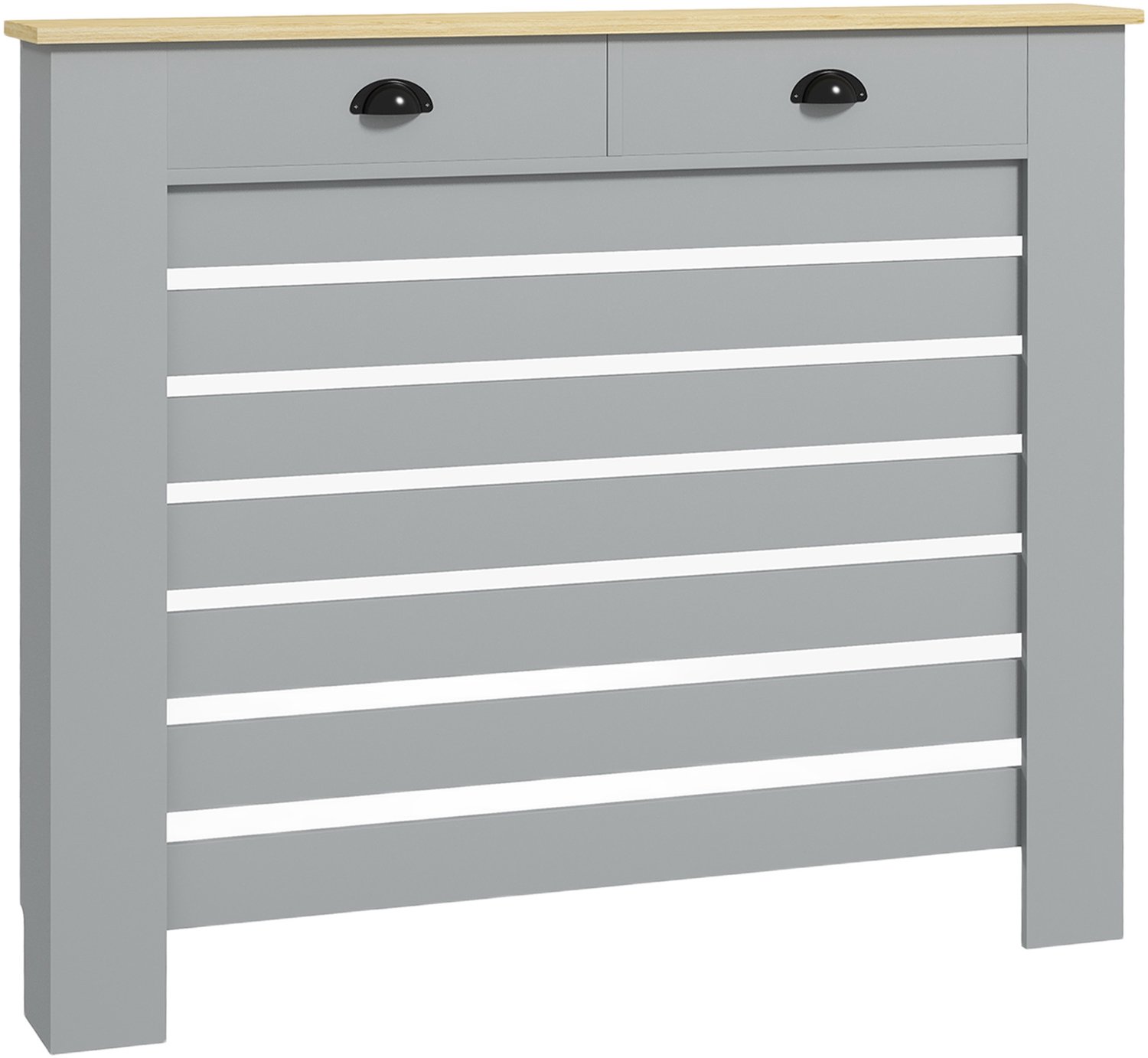 1 unit - Radiatorombouw met lades - 95,5 cm (h) x 111 cm (b) - Grijs
