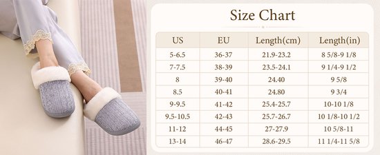 Homaxy - Dames slippers – Warme slippers – Comfortabele katoenen slippers – Pluche Slippers met Traagschuim en Zachte Voering - Lichtgewicht Antislip Pantoffels met Gesloten Teen - Paars - 40-41 - Geschikt voor voetlengte van - 24,8 cm