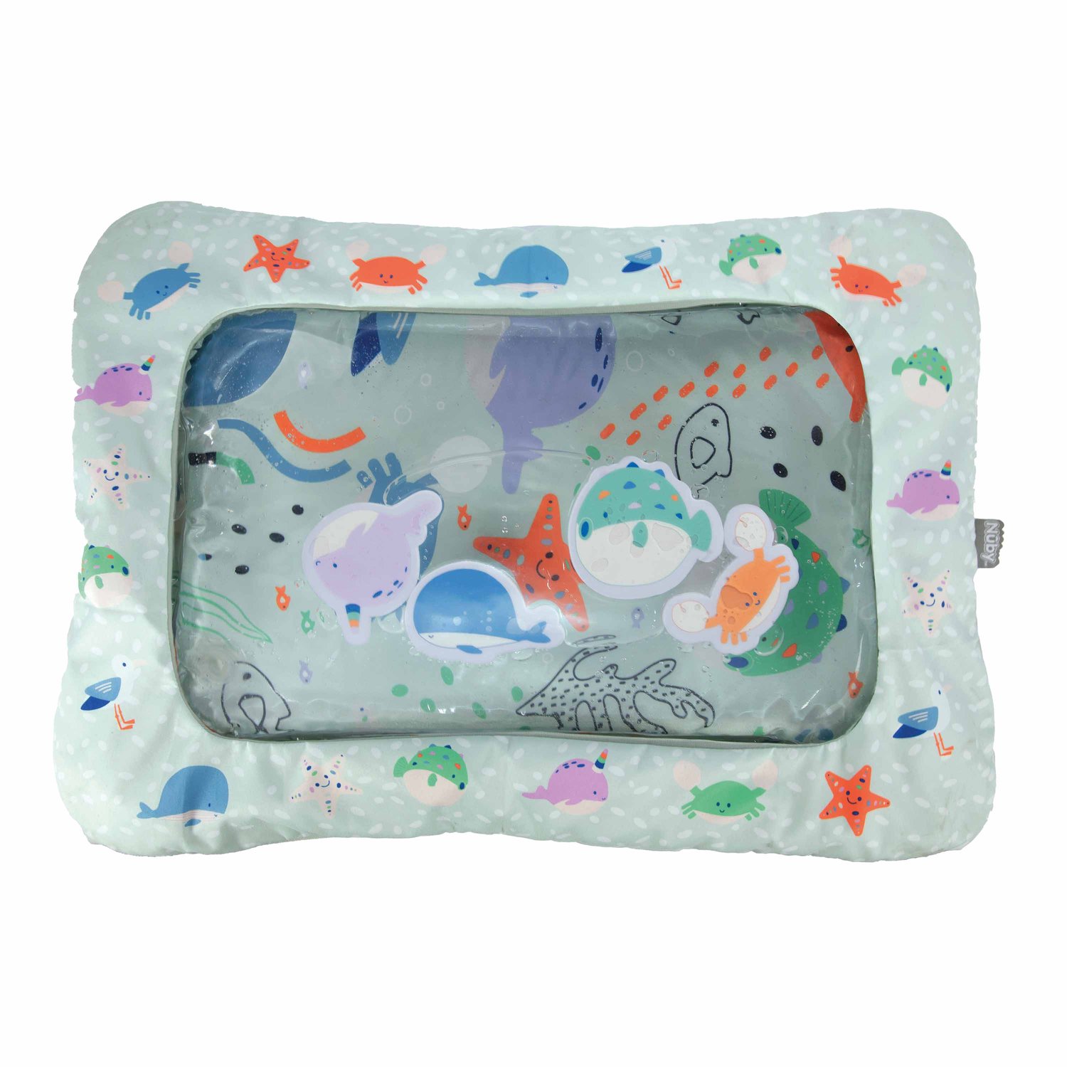 Nûby - Ocean Friends Waterspeelmat - Buikligkussen - Speelmat - Zeedieren - 6+ maanden