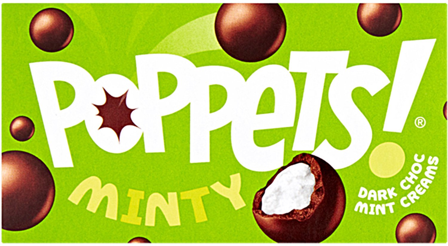 Poppets Dark Choc Coated Mint Creams - Chocolade - 36 x 40 g