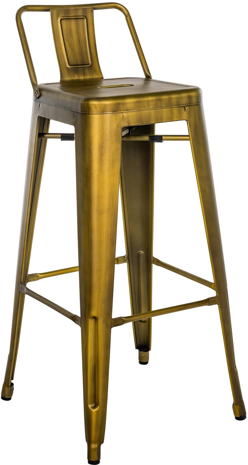 Luxe Comfort Barkruk - Goud goud/natura