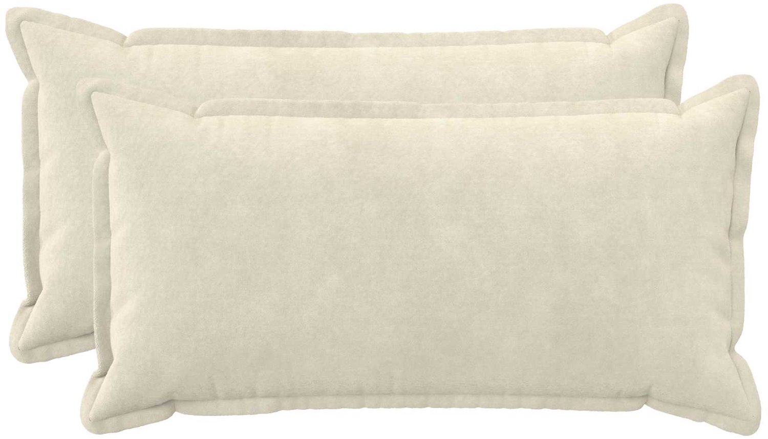 vidaXL Dekenkussen - 2 - st - HOUTEN - Crèmekleurig - 40 - x - 80 - cm