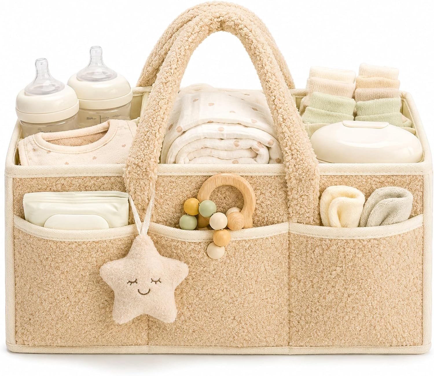 Draagbare luiertas organizer met afneembare compartimenten, multifunctionele luiertassen voor onderweg en thuisgebruik, perfect voor babyspullen en luiers