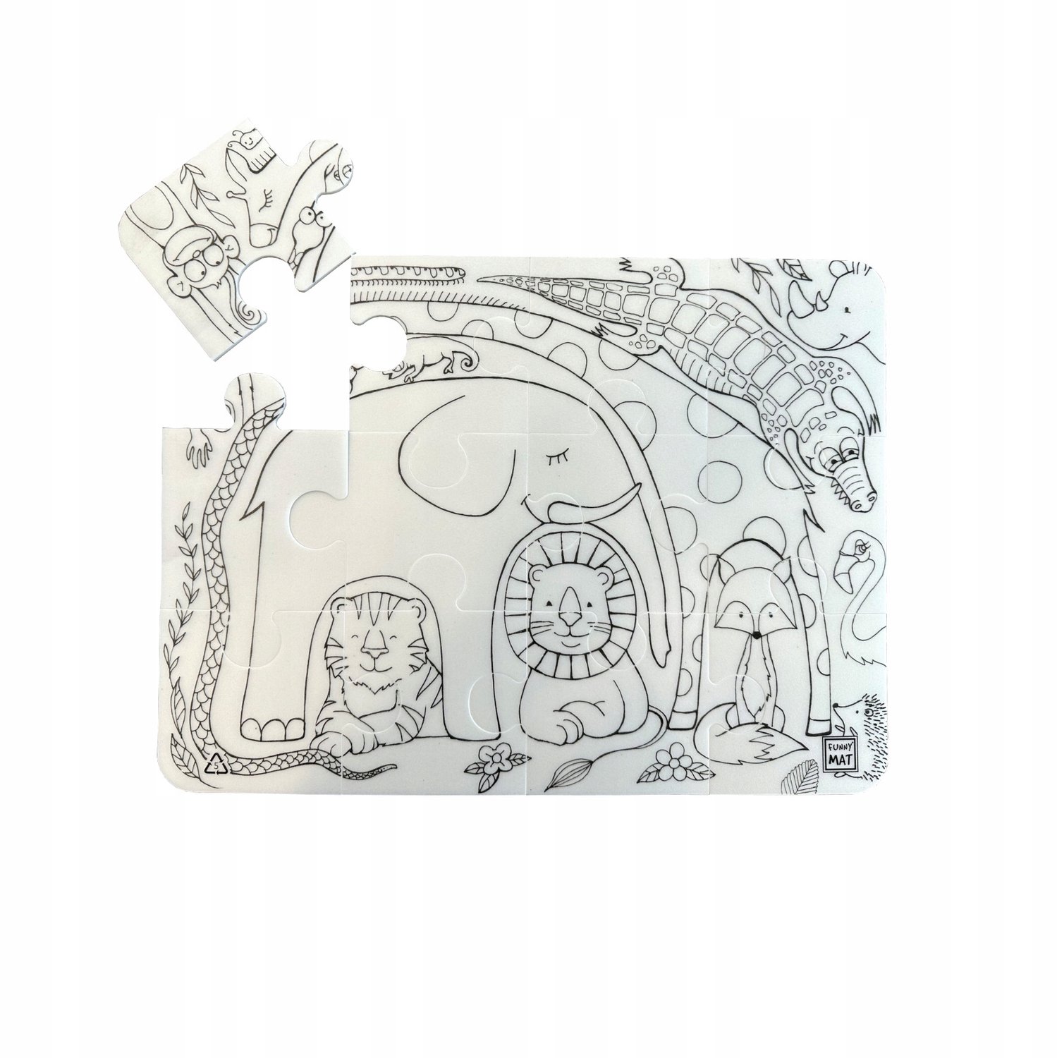 Strigo Grote Kleur Puzzle 12 Delen Waterdicht - Cute Friends