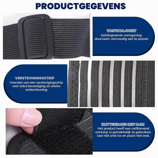 Ademende ribbandage 80-115 cm voor ribfracturen, spierblessures en hartoperaties, biedt ondersteuning en comfort — afbeelding 2