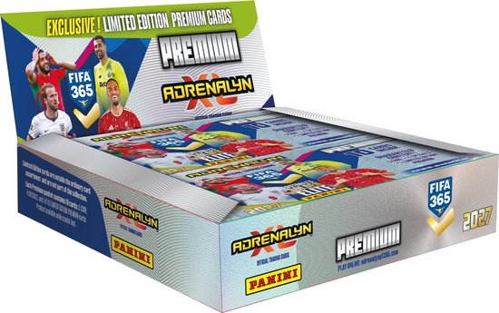 Boîte de 10 paquets premium de cartes à collectionner Panini FIFA 365 2027 Adrenalyn XL.