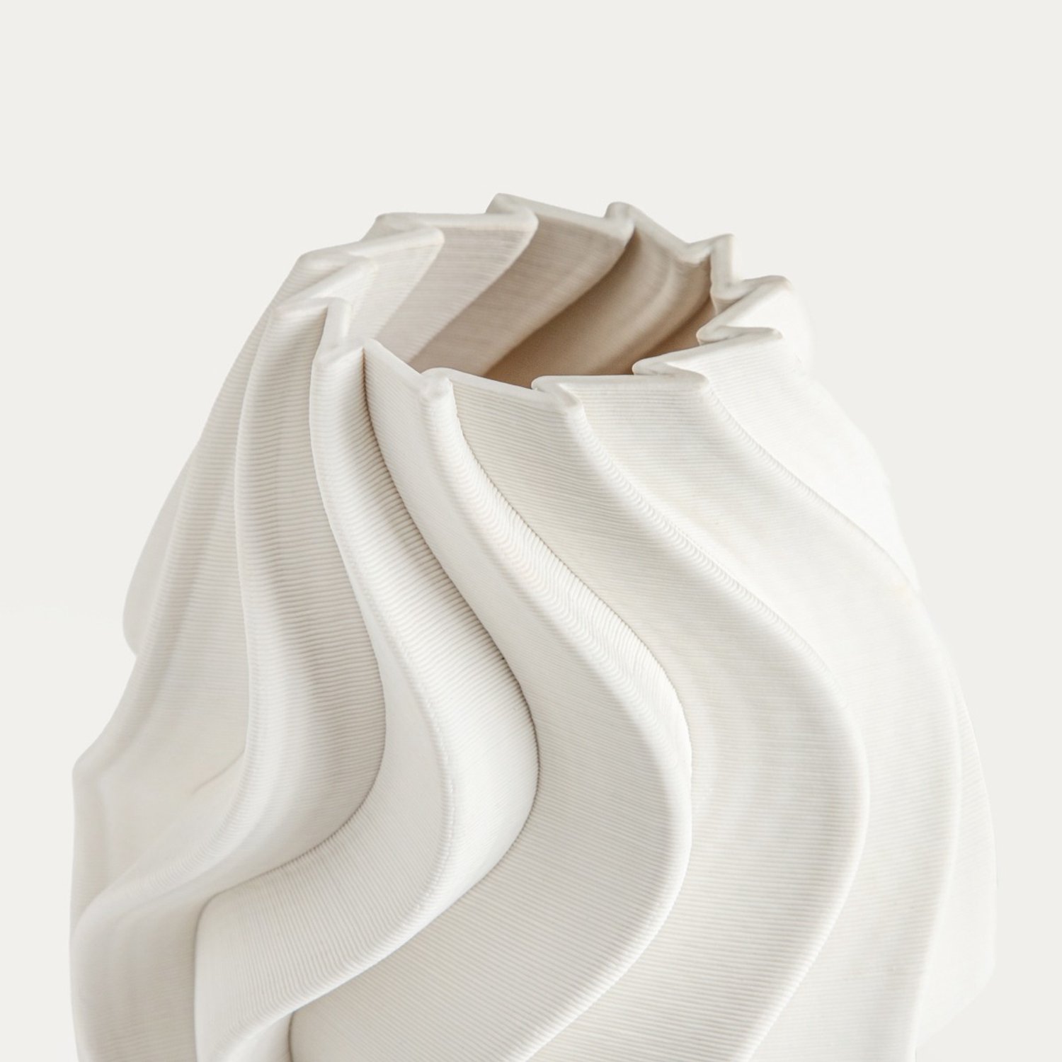 Homla Vaas | NOCTIS | gemaakt met 3D-printtechnologie | 22x16 cm | 779275 Wit