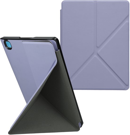 kwmobile e-reader hoesje geschikt voor Kobo Aura H2O Edition 2 hoes - Ereader flip case met standaard - E reader cover van kunstleer - In lavendel — afbeelding 2