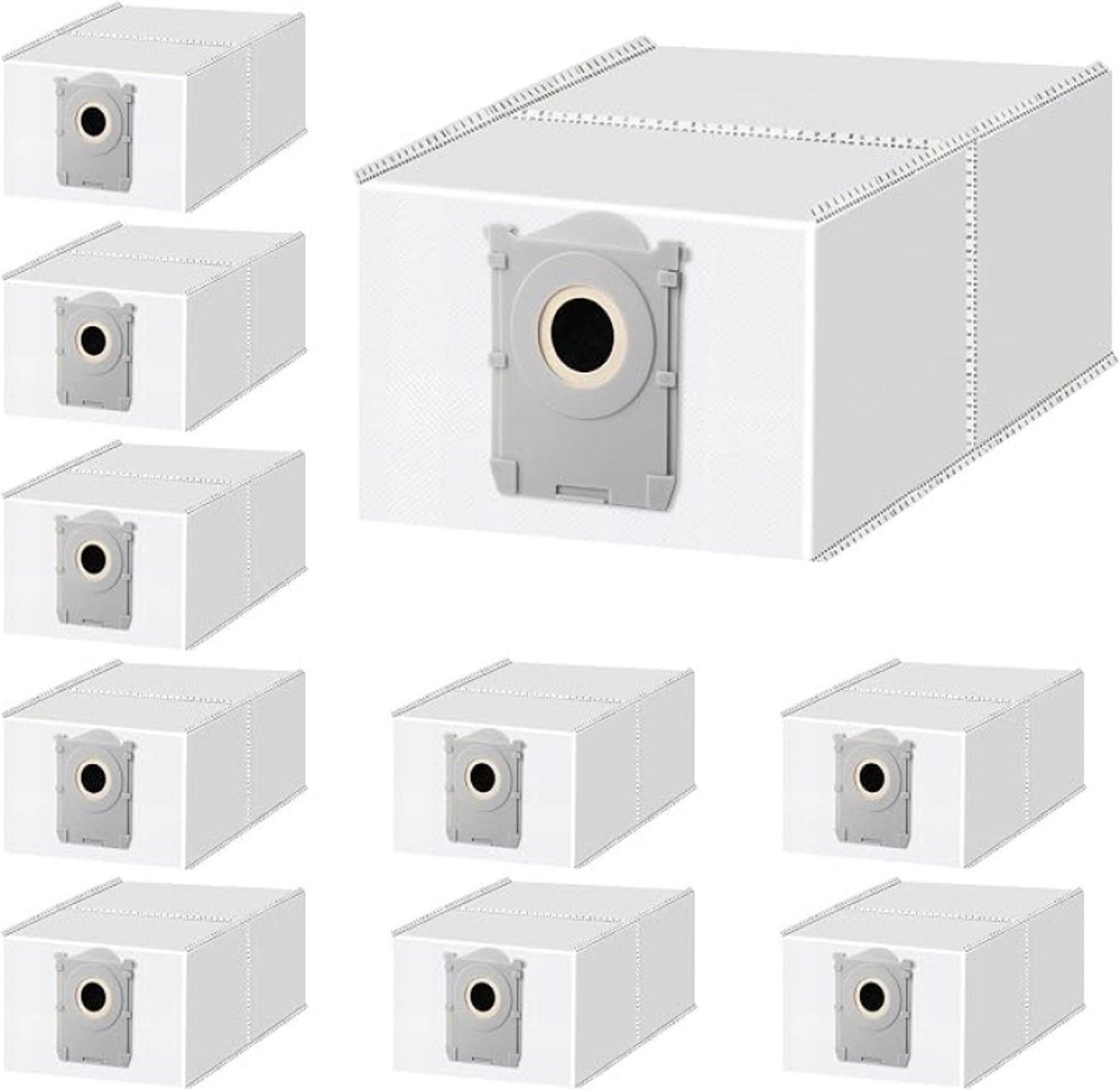 Stofzakken voor Ecovacs DEEBOT X8/X9/T50/T80/T30C/X11 robotstofzuiger – 4-laags filtratie met actief koolstoffilter, zelfsluitend, set van 1