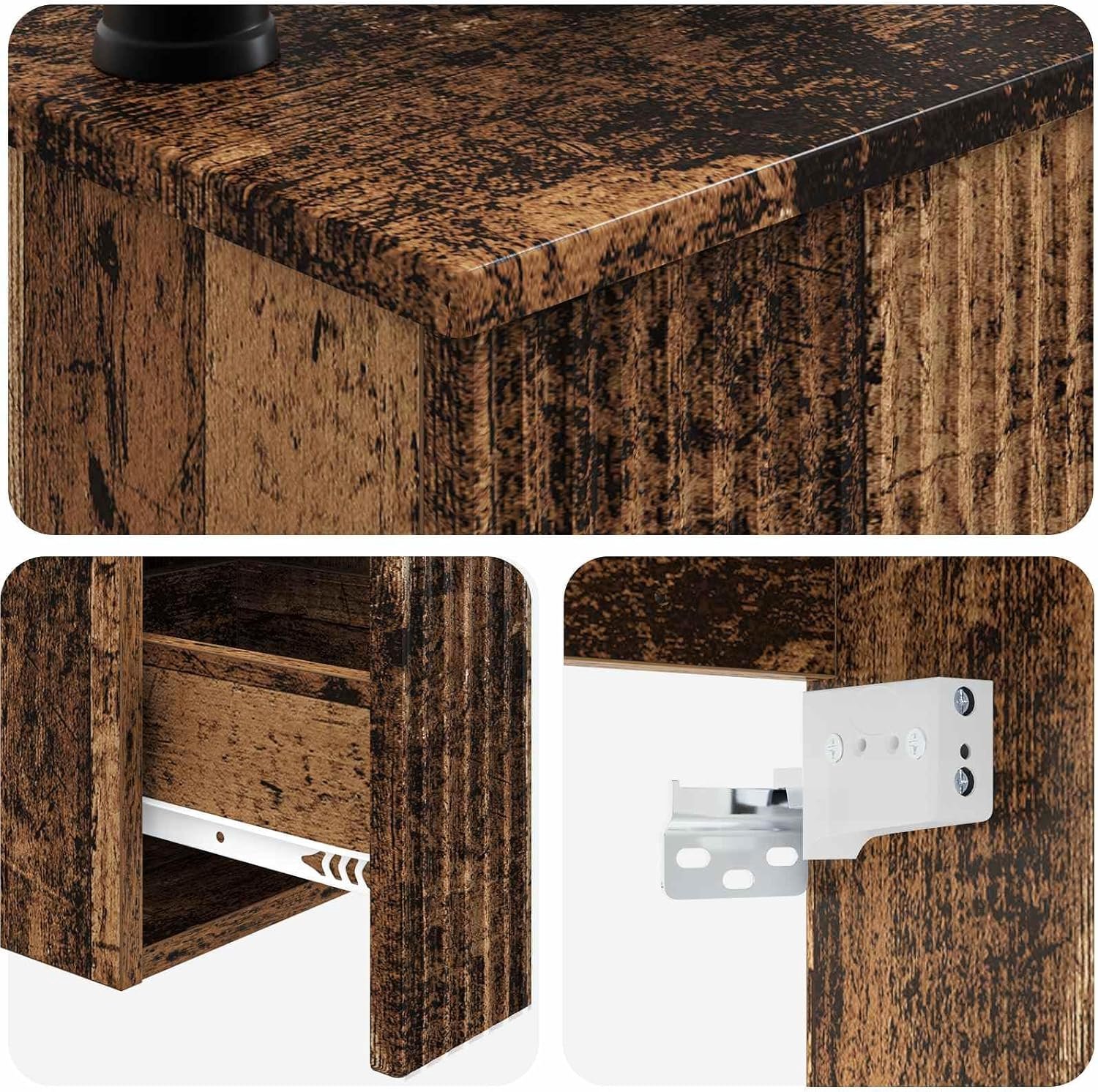 3-delige badmeubelset van oud hout