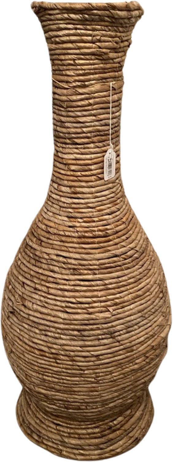 Ohoi Grote Decoratieve Vaas – Naturel Zeegras – Handgemaakt – 70 x 28 cm