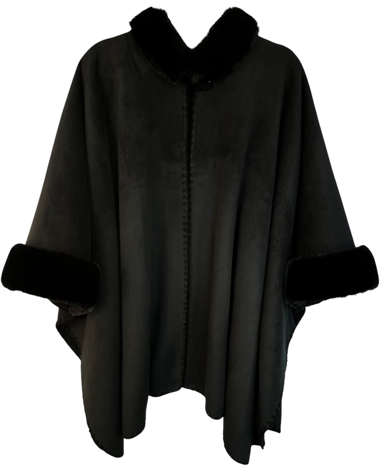 Alpaca D'Luxe Cape - Hypoallergeen - Zwart - Duurzaam - Gemaakt van Alpaca Wol - Luxe Cadeau - Elegant - Feest - Bruiloft - Gala - Dames Cape - Heren Cape - Mantel - Alpaca - Poncho's Dames - Poncho's Heren - Comfortabel - Zacht en van Kwaliteit