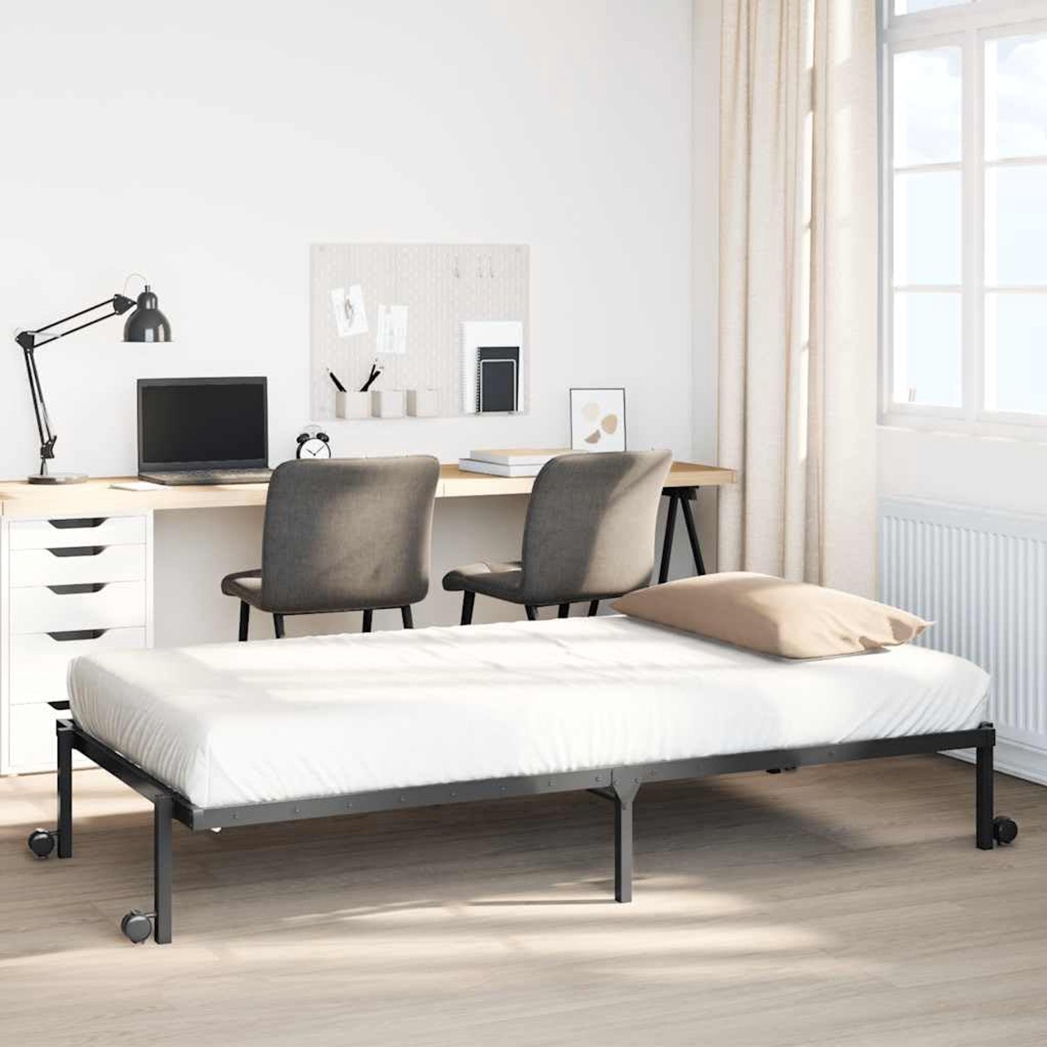 Opvouwbaar bedframe slaapkamer 80x200 cm zwart