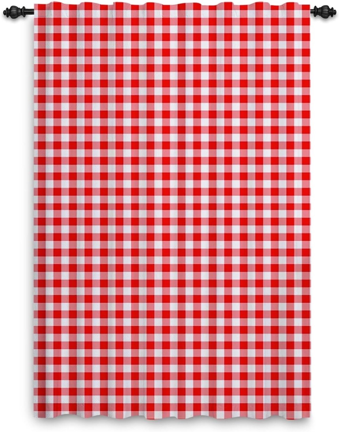 Gordijnen gestructureerd rood en wit, 132 x 214 cm, 1 stuk
