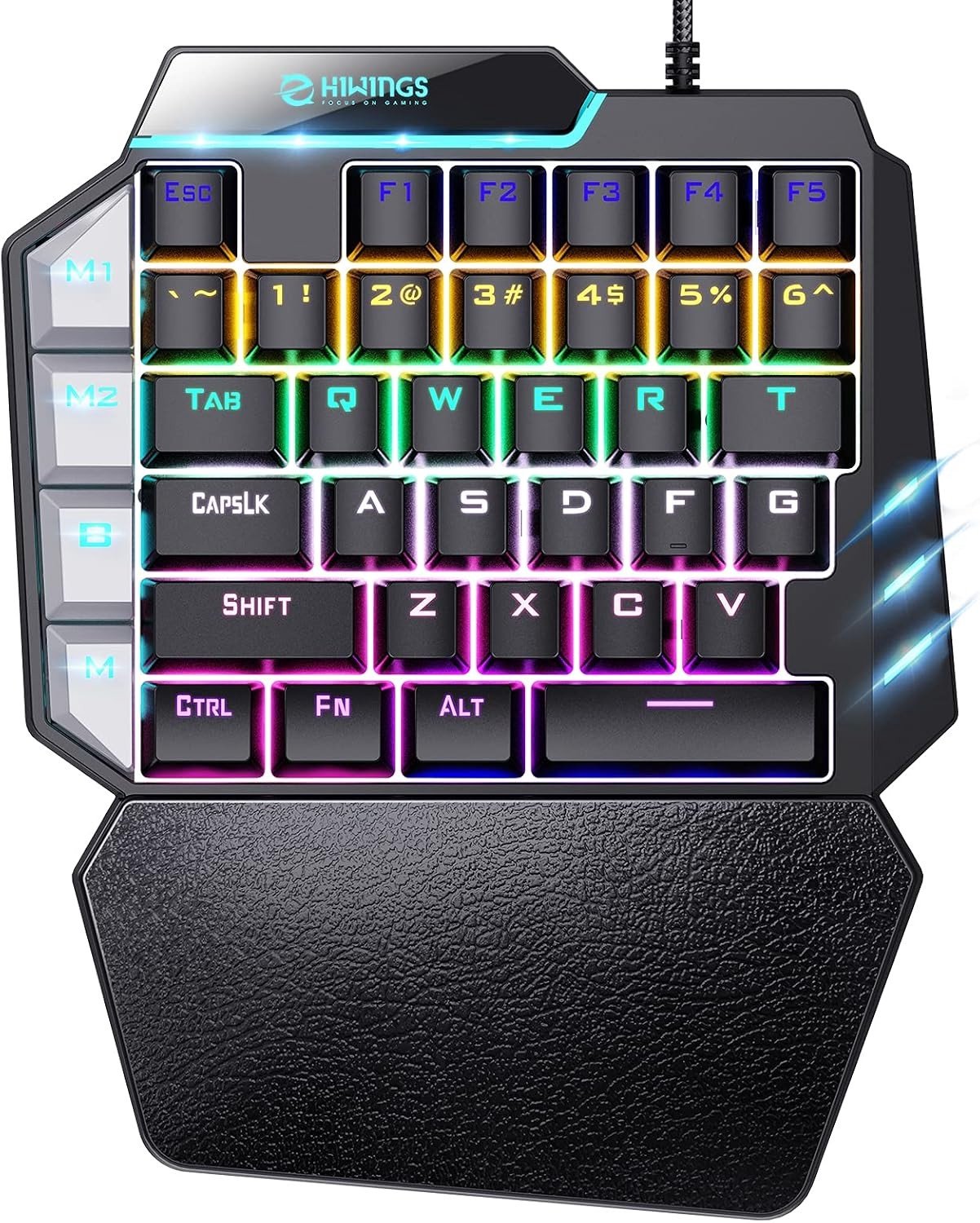 RGB Mechanisch Gamingtoetsenbord - Zwart - Mini - Ergonomisch met Polssteun - Voor Gamer