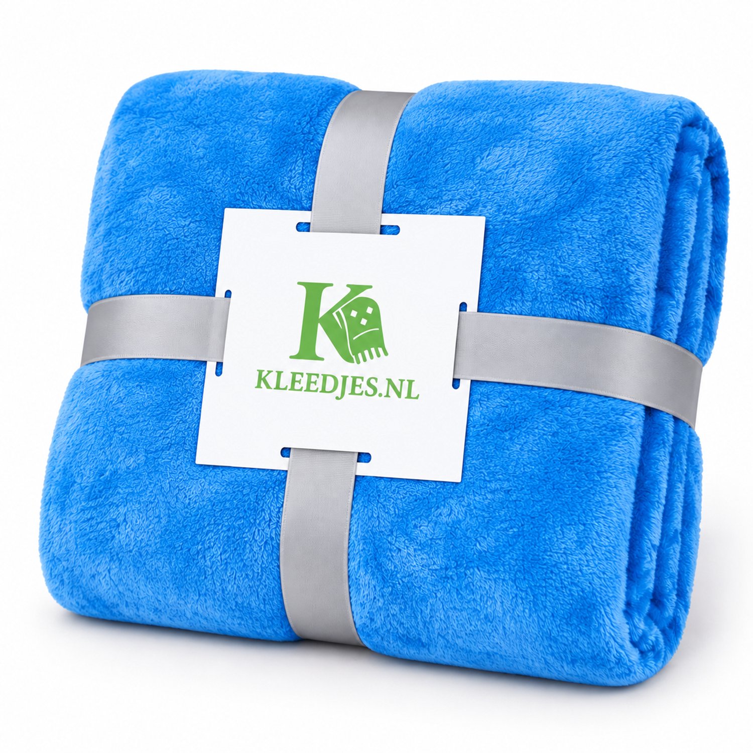 Kleedjes.nl Fleece deken 150x200 cm – Zacht & comfortabel – Plaid voor bank en bed – Lichtblauw