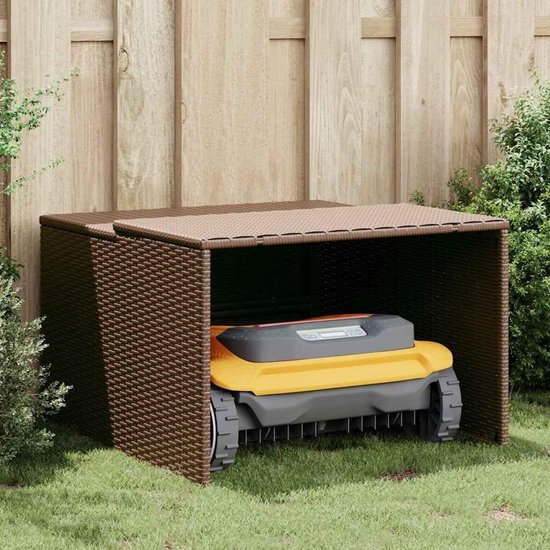 Garage voor robotmaaier, schuilplaats voor grasmaaiers, bruin, 86 — afbeelding 2