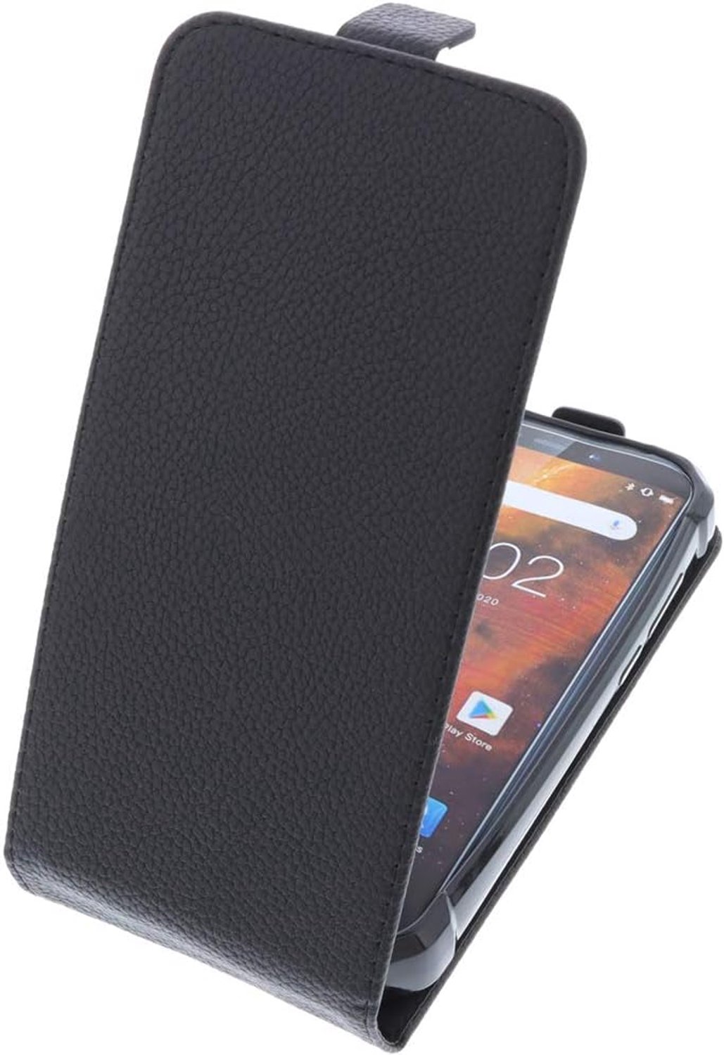 Compatibel met Oukitel WP5 smartphone Flipstyle bescherminghoes zwart
