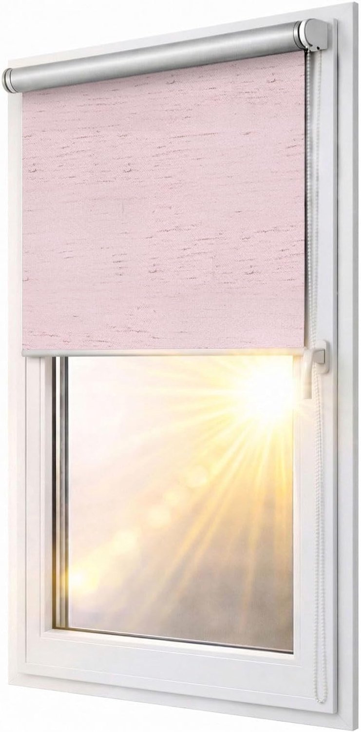 Verduisterend rolgordijn Blackout Silver Klemmfix zonder boren 84x150 cm amandel - compleet voorgemonteerd met ingebouwd mechanisme, multistop
