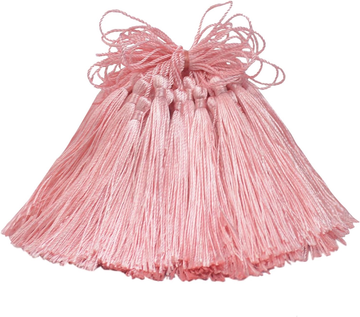Kwastjes doe-het-zelf ambacht: 100 stuks zijdeachtige handgemaakte hanger kit voor sleutelhanger, slinger, afstuderen cap, gordijnen, sieraden maken, feestdecoratie, naaien, kussens en