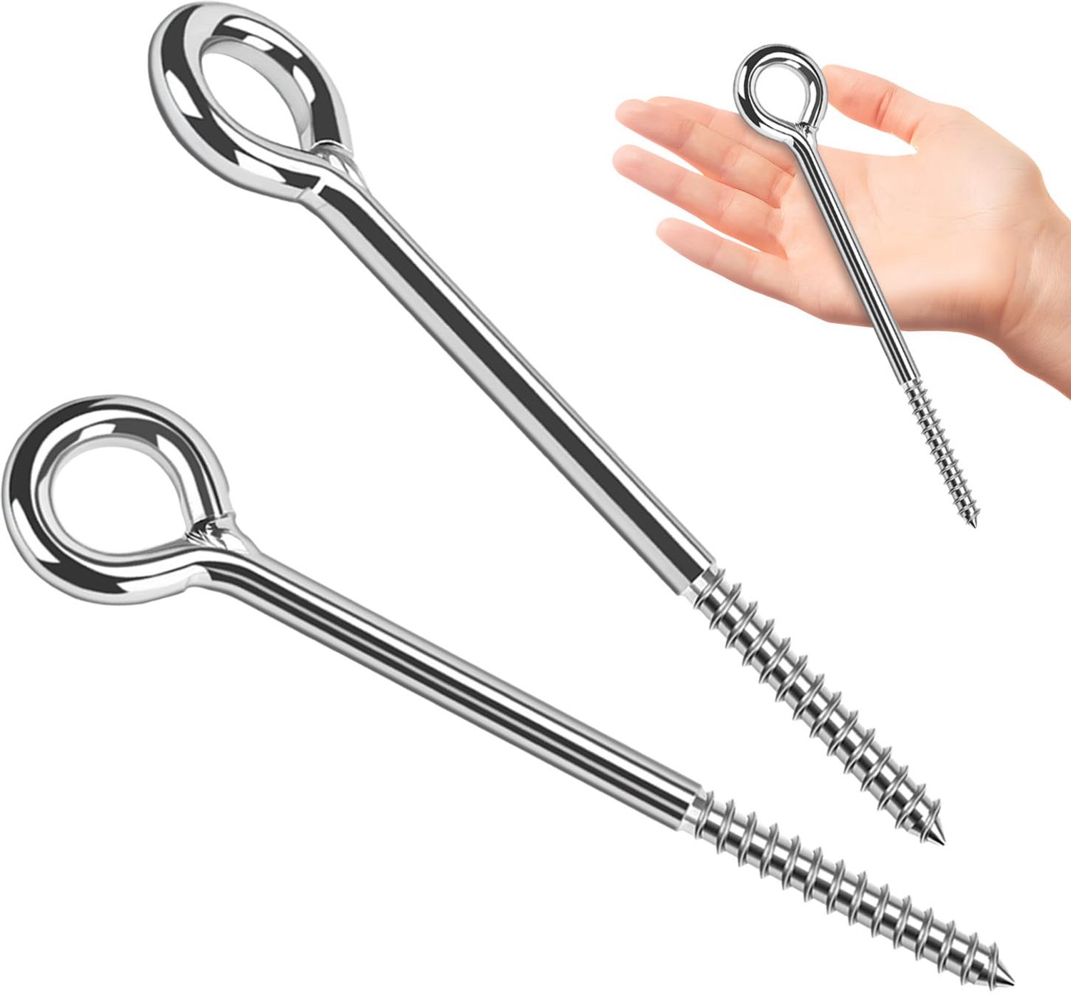 Oogbout M10*190mm roestvrij staal 2Pcs