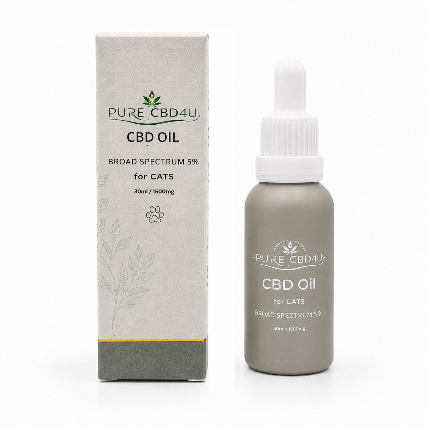 PureCBD4U CBD Olie voor Katten 5% – 1500 mg CBD – Met Zalmolie – 30 ml