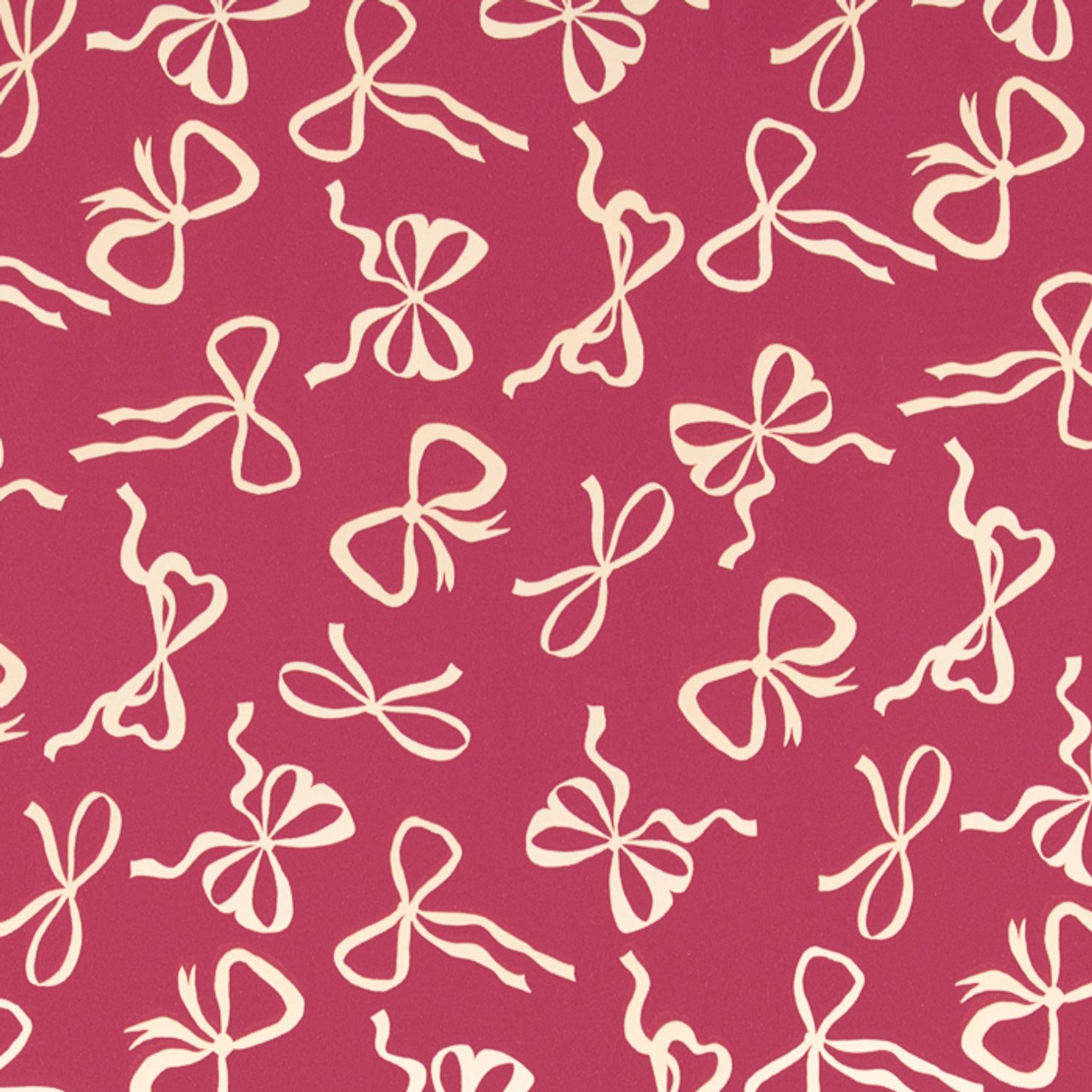 Inpakpapier - cadeaupapier - rood met gouden strikken - 50 cm x 150 meter