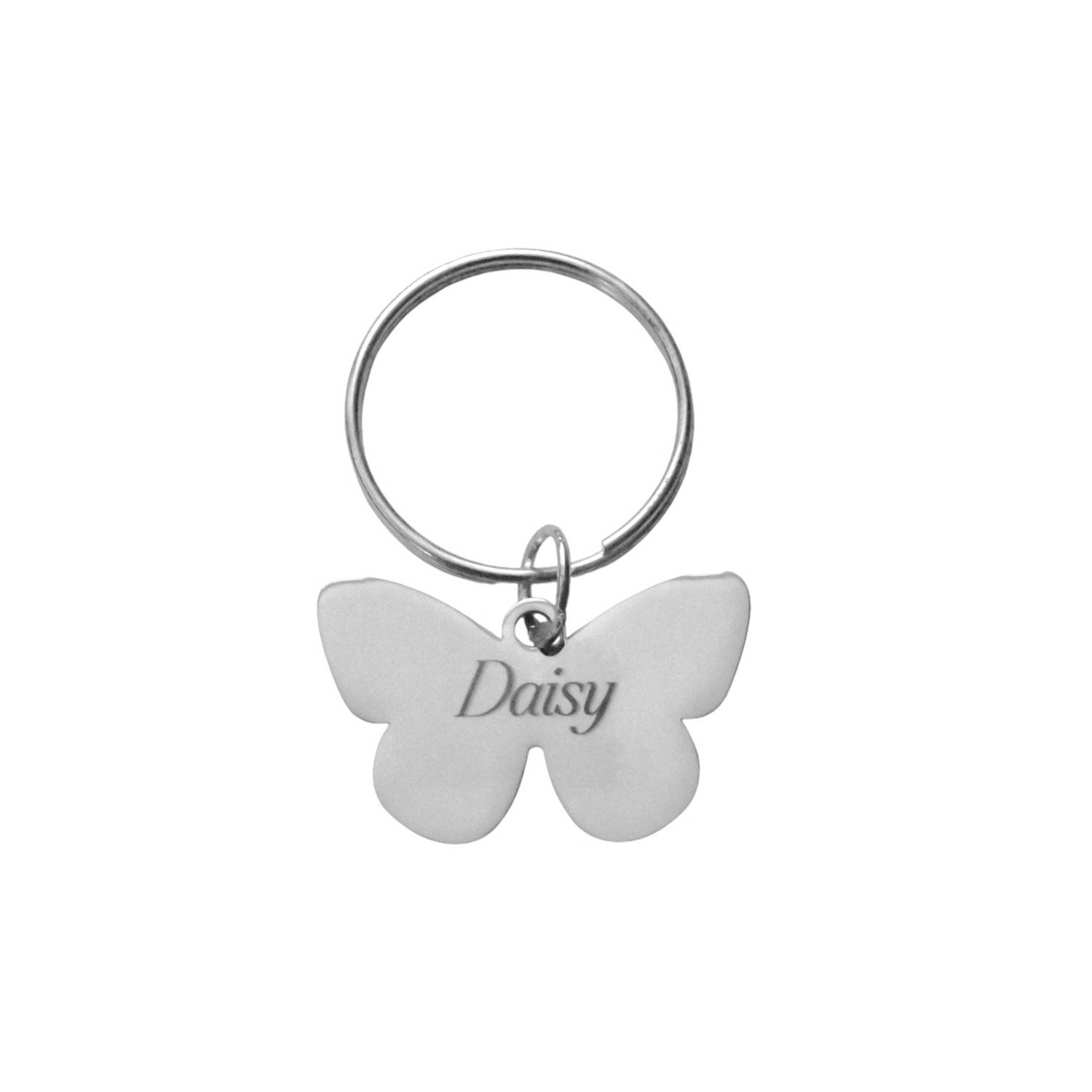 Sleutelhanger Vlinder met Naam Goud