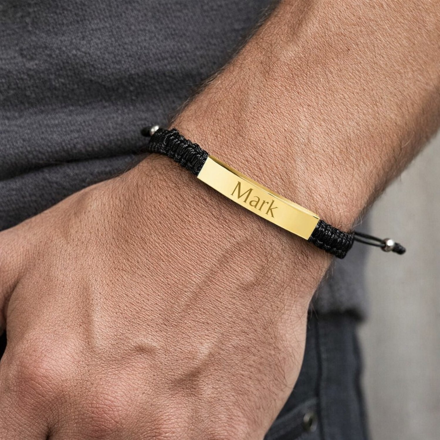 Heren Armband met Naam Goud
