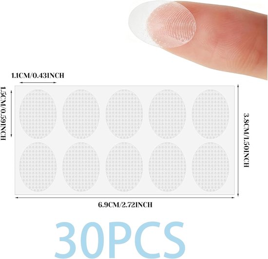 30 Transparante Oorsteun Patches voor Zware Oorbellen - Onzichtbare Oorplakkers om Hangende Oren te Voorkomen, Ideaal voor Comfort en Stabiliteit — afbeelding 5
