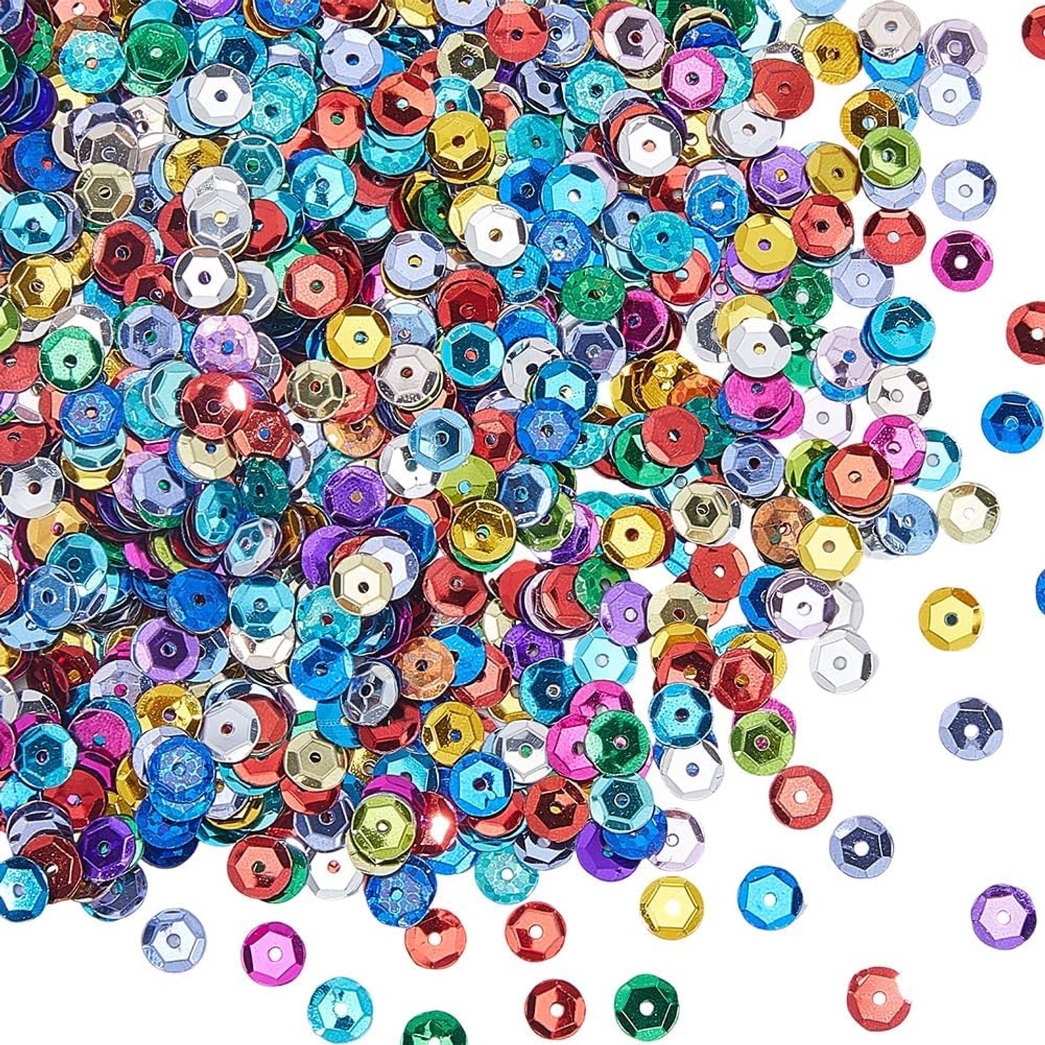 25000 stuks regenboog ronde pailletten knutselen losse cup metallic glitter pailletten kralen iriserende spangle platte kerstkralen bulk voor het maken van kunst nagels naaien kleding access