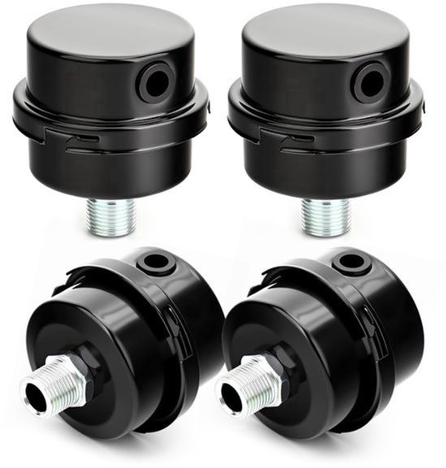 4Stks 1/2" Compresor Geluidsdemper Luchtfilter Metaal