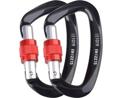 Azarxis 25KN Aluminium karabijnhaak voor kamperen, vissen, wandelen