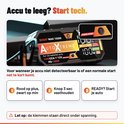 AutoXtreme jumpstarter met 'Force Start'-functie voor lege accu's.