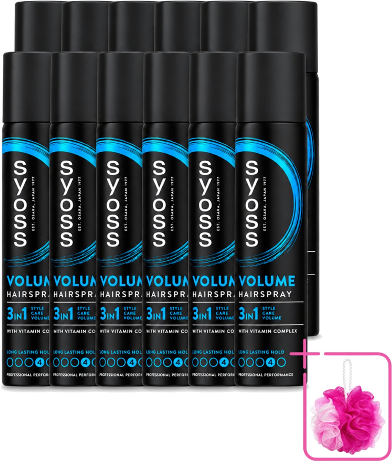 12 x Syoss - Haarspray - Volume Lift - 75 milliliter - Bulkverpakking - Koffiezetapparaat - Douchemop - Koffiezetapparaat