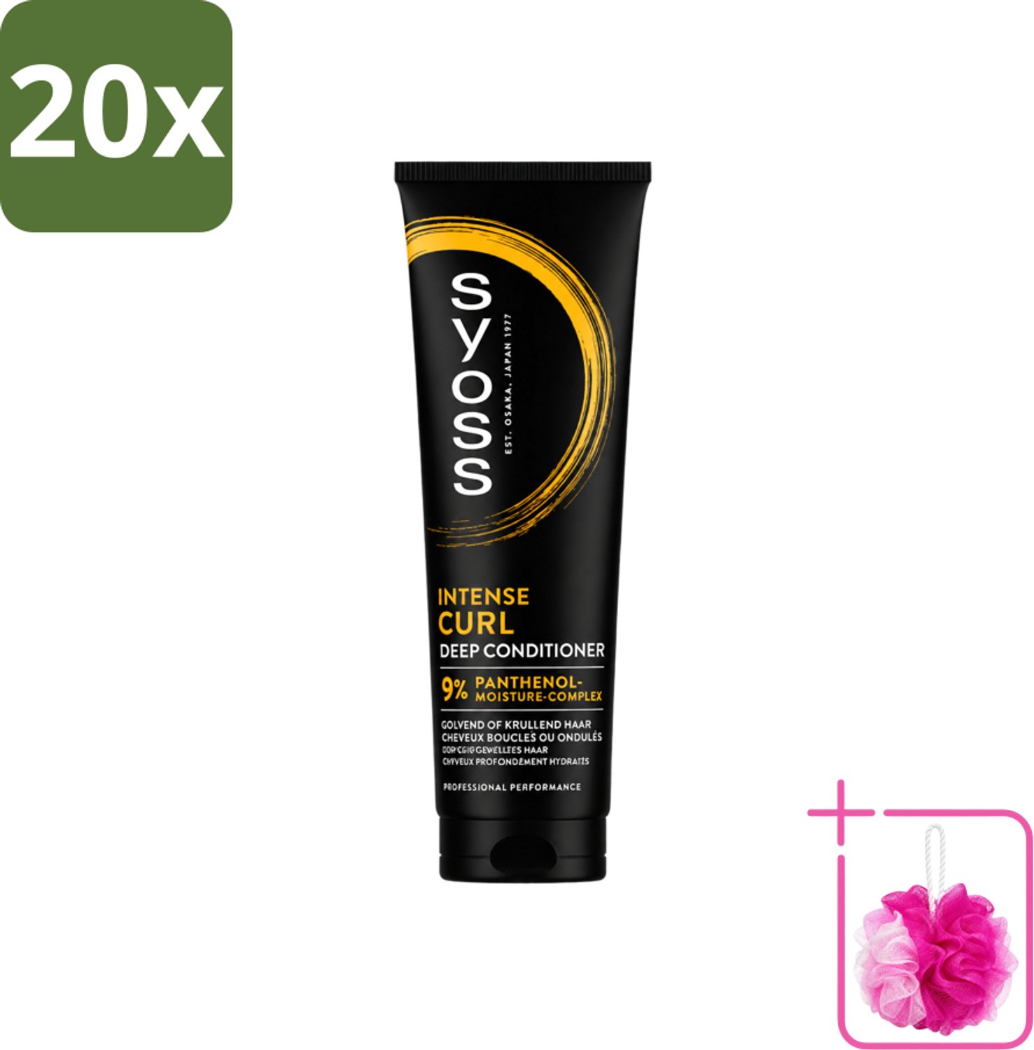 20 x Syoss - Intense Curls - Deep Conditioner - Elastische Krullen - 250 ml - Bulkverpakking - Krullen verzorging - Douchemop - Kruldefinitie