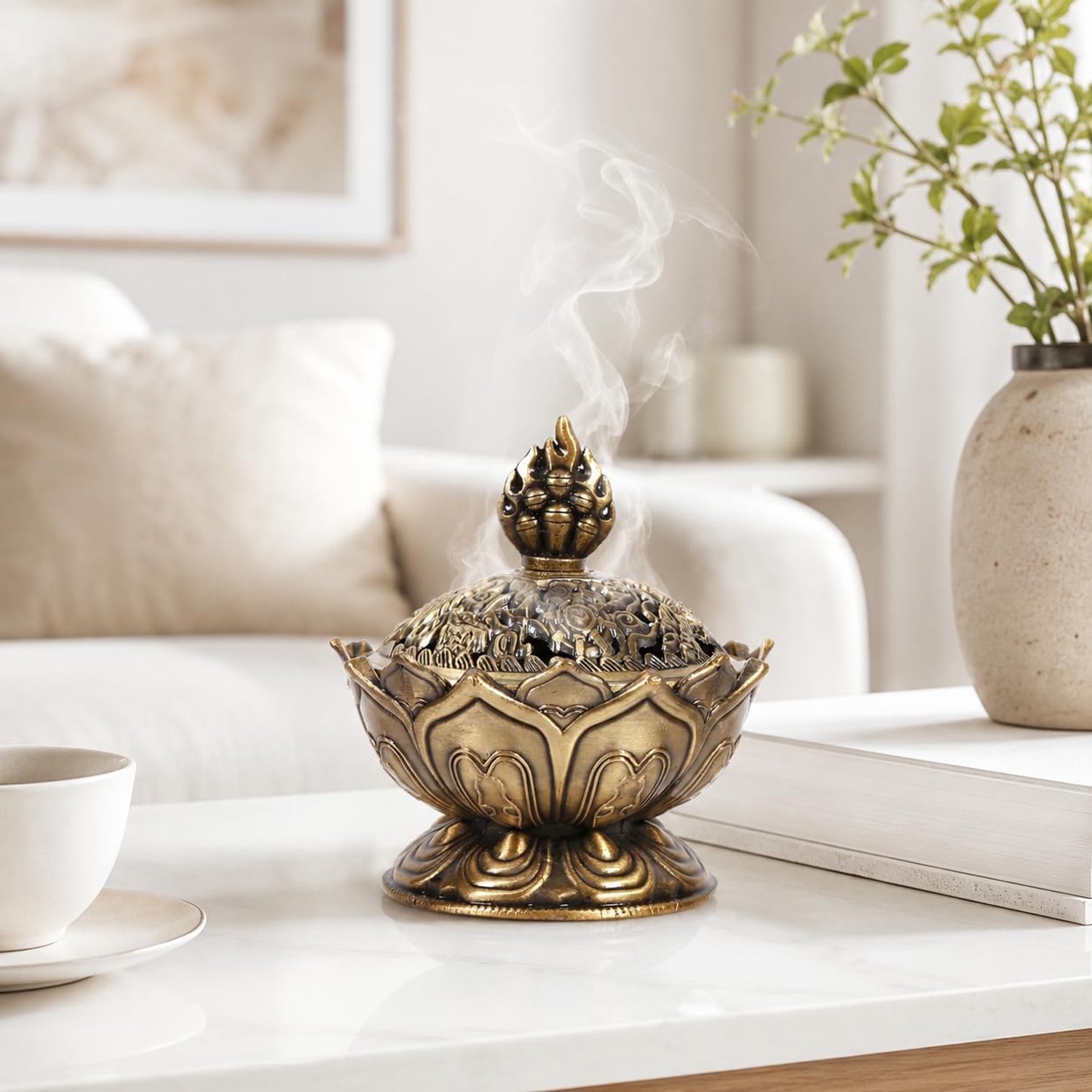 Wierookbrander - 2 kleuren - bronzen lotusbloem - perfecte woondecoratie - ServiceTopper