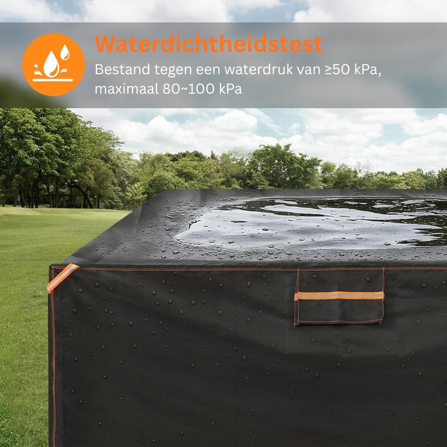 Beschermhoes Tuinmeubelen - Tuinsethoes - Waterdicht - Zwart