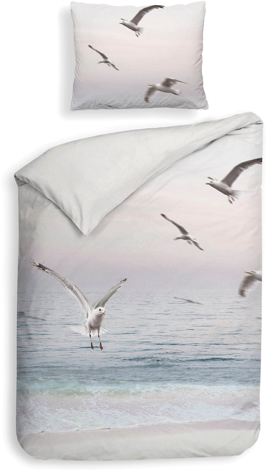 Heckettlane Dekbedovertrek Esma - Dekbed met instopstrook - Multi - Dekbedovertrek van 100% Katoen-Satijn - Zee - 140x200-220 cm + 1 sloop 60/70 cm - Zakynthos Esma Multi