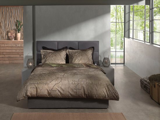 Heckettlane Bruna Dekbedovertrek - Eenpersoons - Katoen - 140x200-220cm - Groen van Merkloos — afbeelding 3
