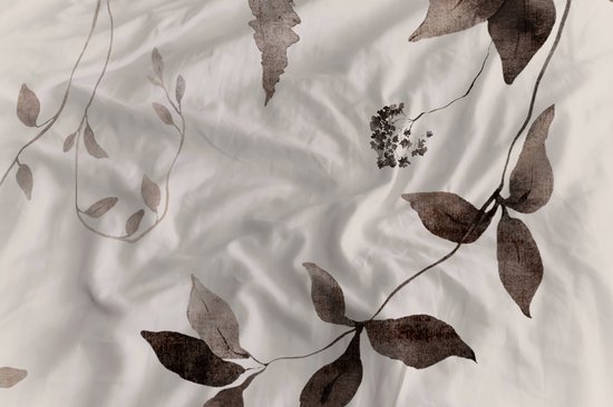 Heckettlane Dekbedovertrek Katoen Satijn Bennet - Natural - 100% Katoen-Satijn - Dekbedovertrek 140x200/220cm - Eenpersoons - Cambridge van Merkloos — afbeelding 4