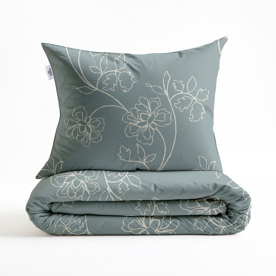 Zohome Alva Dekbedovertrek - Blauw - Eenpersoons - Dekbedhoes van 100% Katoen-Flanel - Bloemen - 140x220 + 1 sloop 60/70 cm - AW25 van Merkloos — afbeelding 5