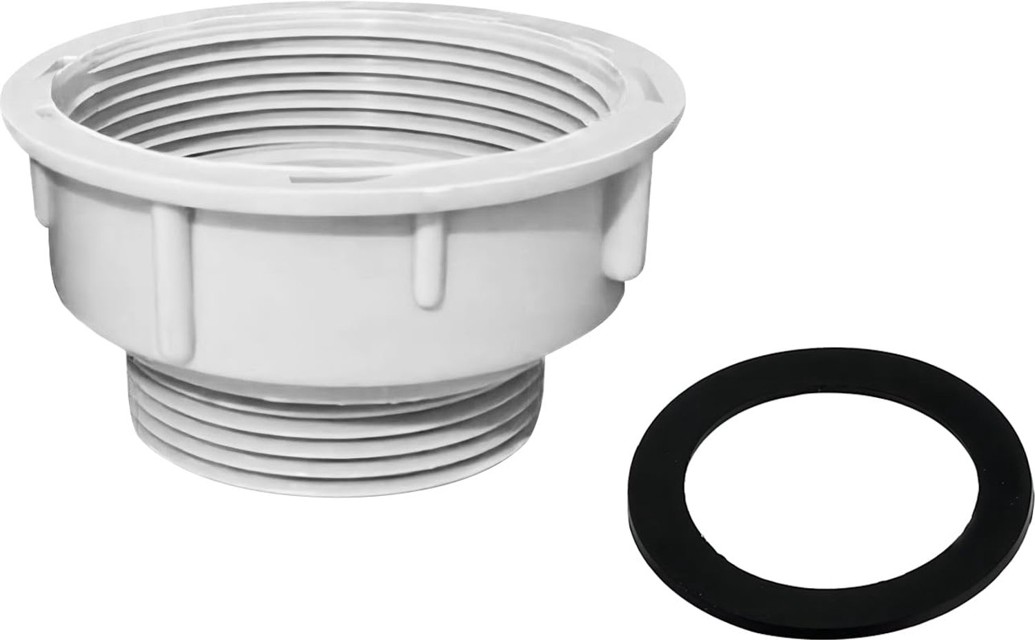 Adapter voor Sifons - Verloopstuk voor Wastafel - Wit - 60 mm naar 47 mm - Eenvoudige installatie - Geschikt voor keuken en badkamer