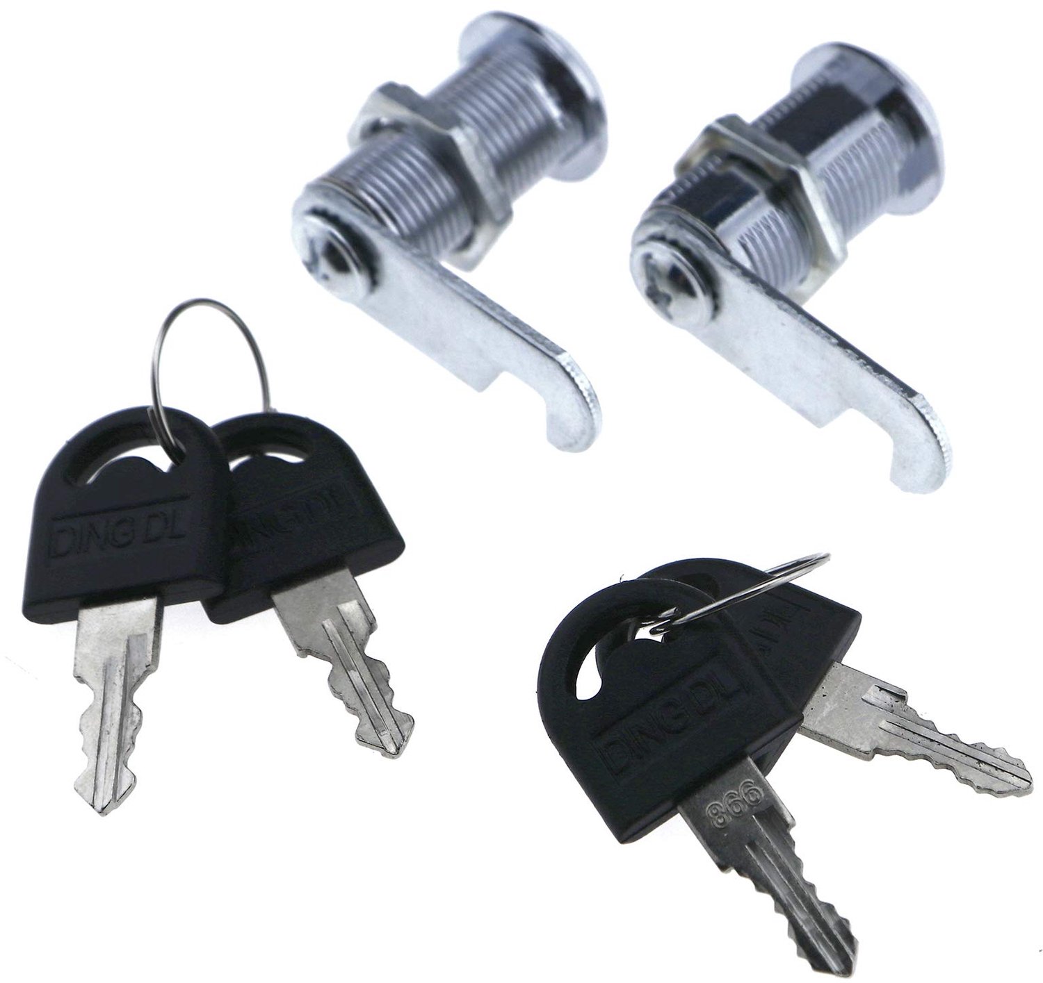 Cam Lock - 2 Stuks - Met 4 Sleutels - Geschikt voor Kast/Deur - Duurzaam Zinklegering - Veilig Ontwerp - Kastslot