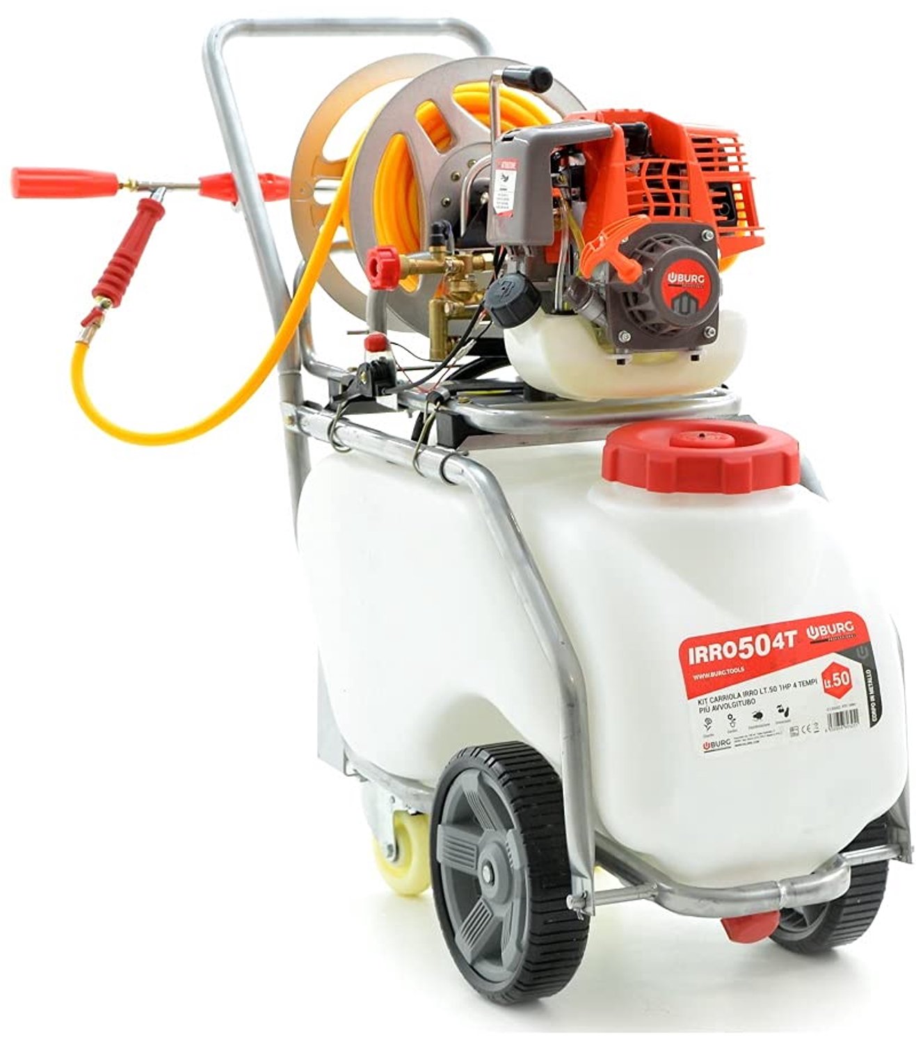 Tuinbouwkruiwagen met 4-takt motor - 50L