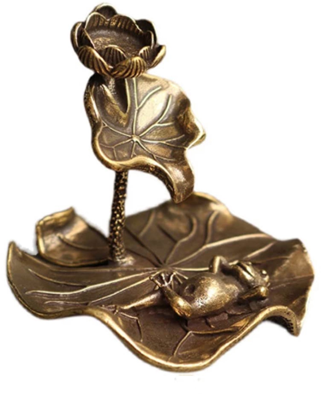 Backflow Wierook Houder - Messing Lotus Blad