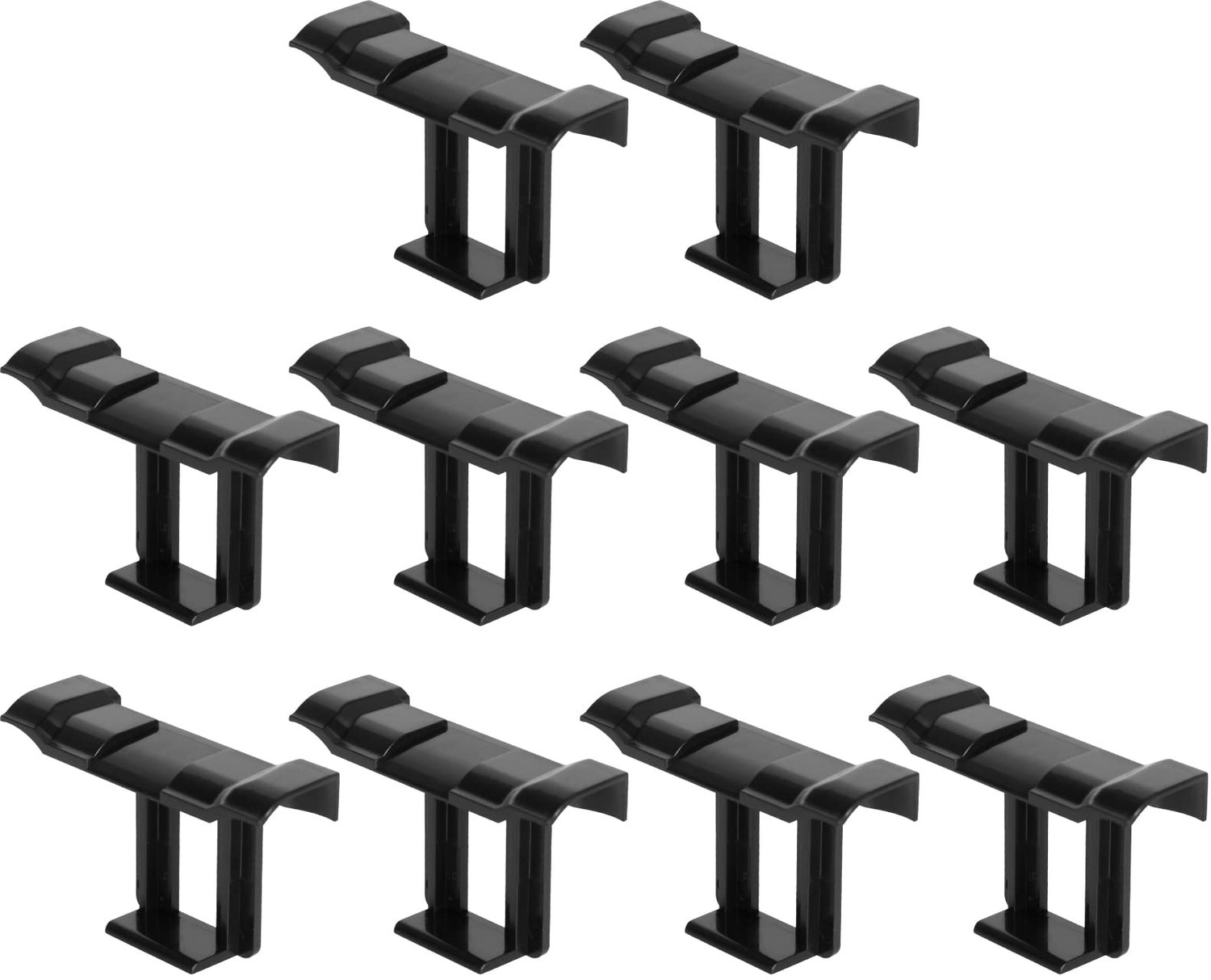 10 Stuks Drainageclips voor Zonnepanelen, Zwart
