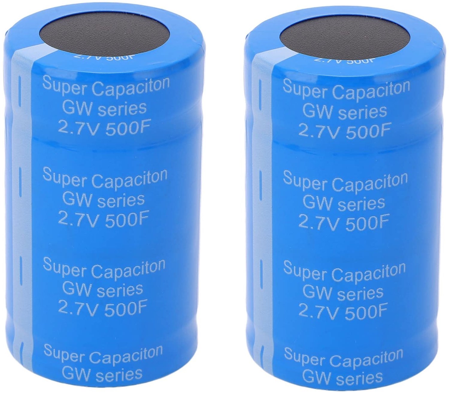 Automobiel Condensator - Energiebesparend - 2 Pcs - 500F Capaciteit - Blauwe Gelijkrichter - Voor Car Audio Systeem - 2.7V DC