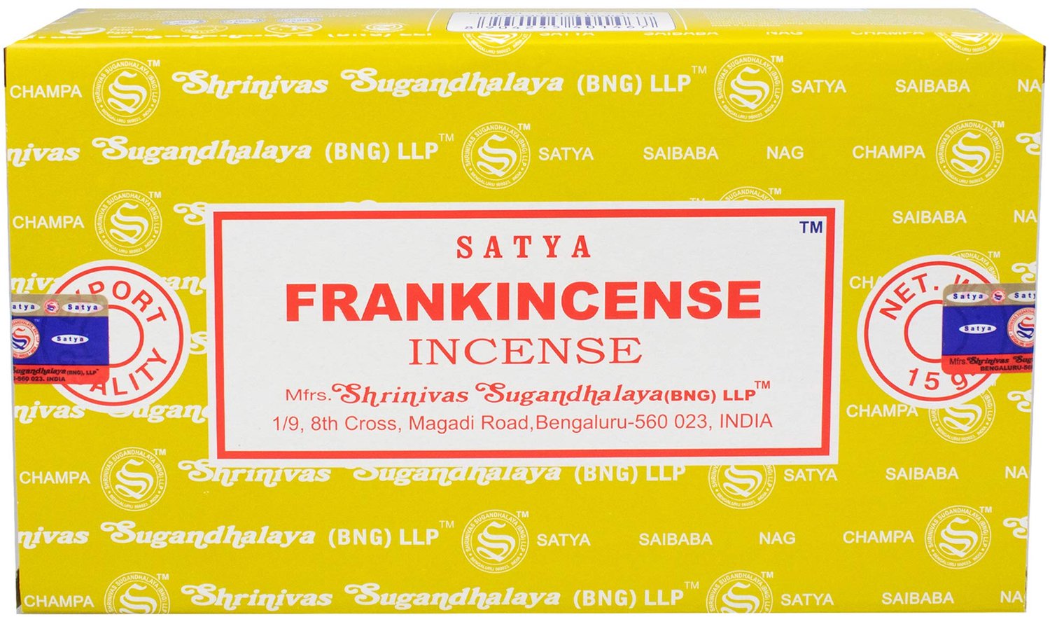 Satya Nag Champa Wierook Sticks Set van 12 Dozen
